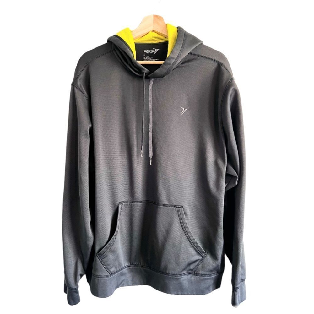 Men’s Active hoodie Gray black long sleeves sweatshirt XL